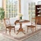 International Concepts Round 42 in Dual Drop Leaf Table, 2 X-Back Chairs, Distressed Oak, 42 in W, 42 in L, 29.5 in H K42-42DP-C613P - alternate 4